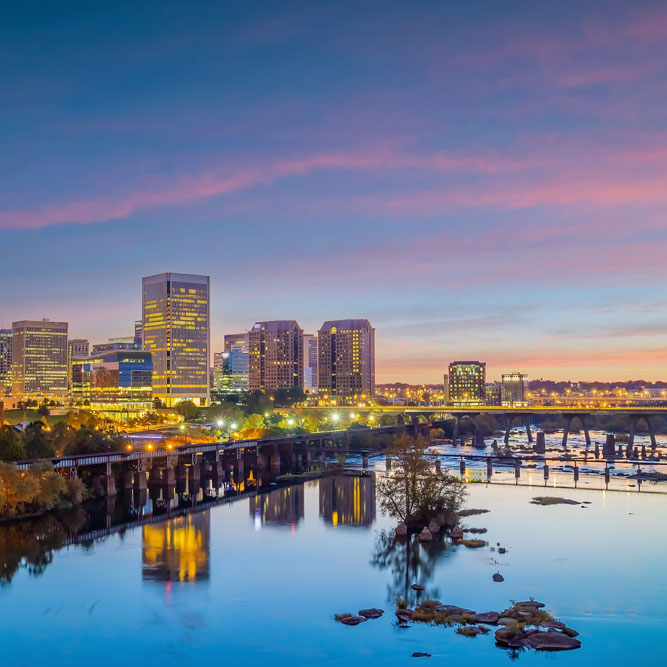 Horizonte de la ciudad de Richmond